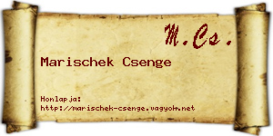 Marischek Csenge névjegykártya
